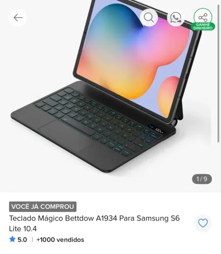 Teclado Mágico Bettdow A1934 Para Samsung S6 Lite 10.4