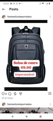 Bolsa de couro impermeável fortíssima 