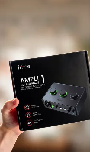 Interface de Áudio FIFINE SC1 USB - Phantom Power 48V XLR (NOVA)