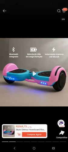 Hoverboard em estado de novo.