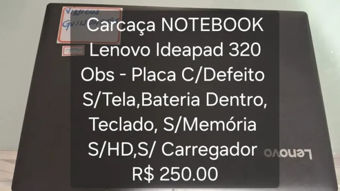 Carcaça Notebook Lenovo Ideapad 320 Intel Core I5.