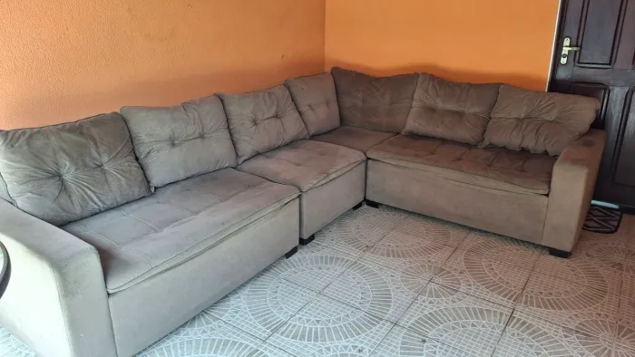 Sofá de canto 7 lugares