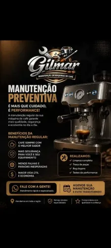 Serviços em todo tipo e marcas de Máquinas de café 