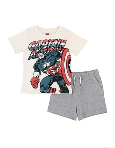 Conjunto Capitão America Marvel tamanhos 2 anos importado (Novo)
