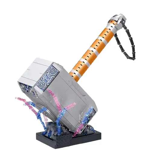 Kit Blocos de Montar Martelo Mjölnir do Thor - 975 Peças