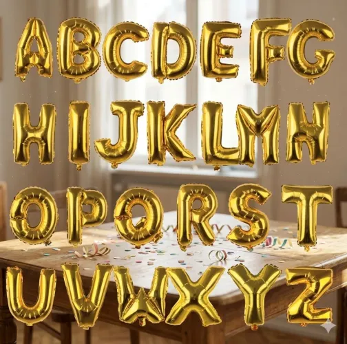 Kit Balão Metalizado Letras 40cm 50 unidades - Sortidos