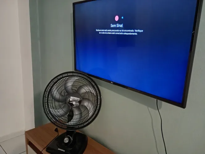 Smartv LG 43 bem conservada e Ventilador de 40 cm
