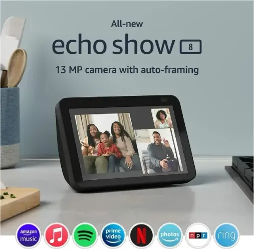 Alexa Echo Show 8 Tela Touch Casa Inteligente