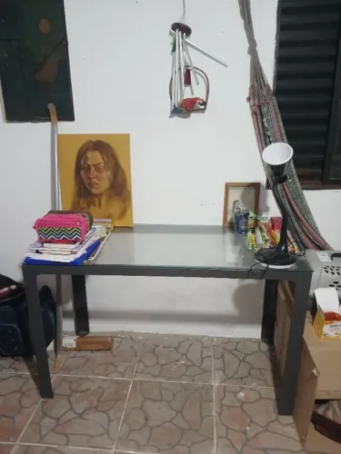 Mesa de escritório de vidro 