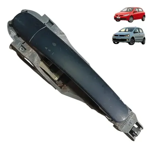 Macaneta Externa Porta Traseira Direito Vw Gol G5 Fox 2010 5 Preto Traseira