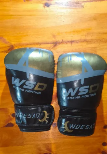 Luva WSD 14 Oz Muay Thai Luta Preta