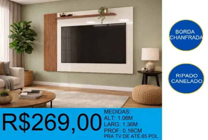 Painel ripado canelado - entrega gratuita!