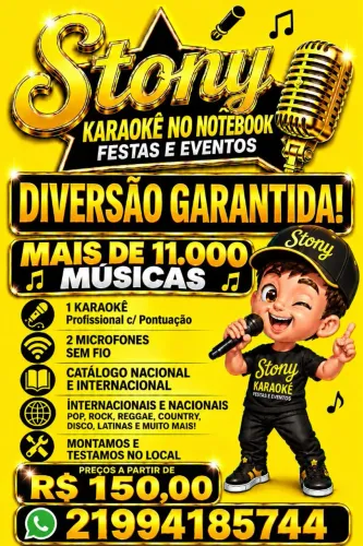 Karaokê no notebook