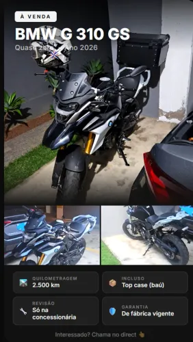 BMW G 310 GS ? 2026 | Quase zero | 2.750 km