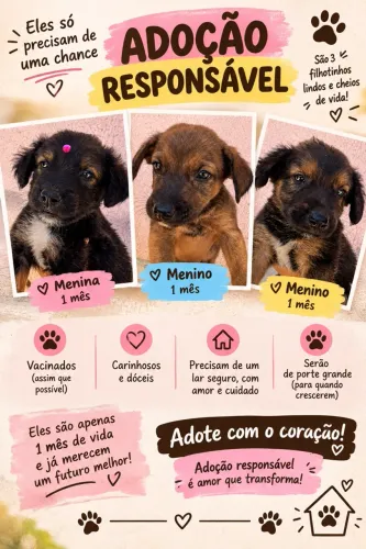 Lindos cachorrinhos para adoção