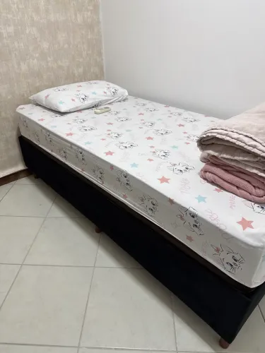 Conjunto Box Solteiro com Colchão Ortobom Novíssimo