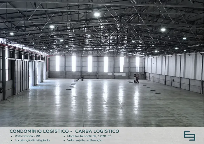 Galpão para alugar em Pato Branco/PR com 1.070,00 m² em condomínio logístico