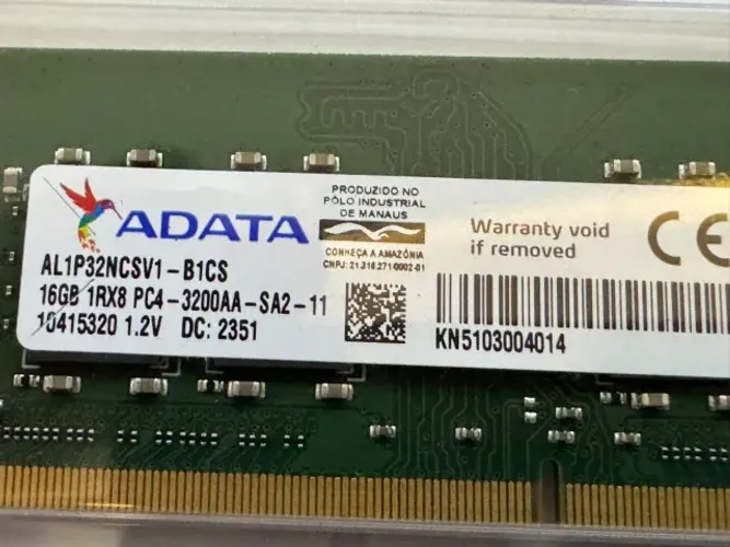 Kit 32GB Memória RAM DDR4 3200MHz (2x 16GB 1Rx8 PC4-3200AA) - NOTEBOOK