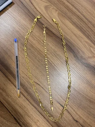 Corrente + pulseira de prata