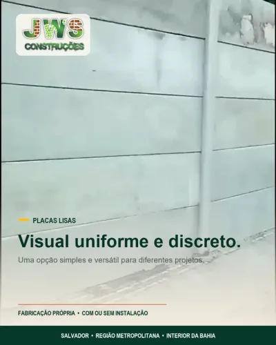 Muro pré-moldado liso reforçado com instalação - R$ 207,00/m² à vista