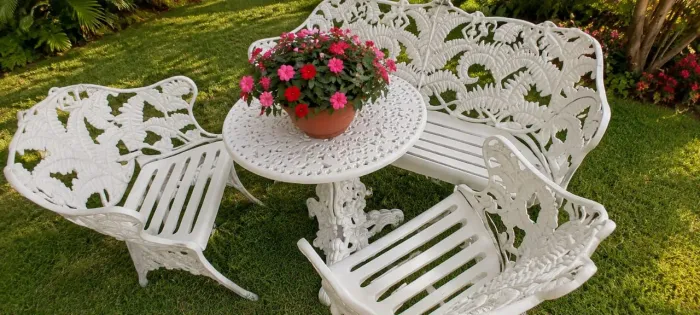 Conjunto de jardim,.modelo samambaia, alumínio funido, diretamente da fábrica,novo