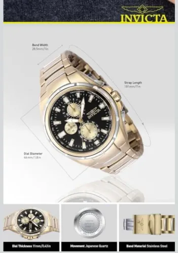 Invicta Aviador masculino quartzo de 50 mThe Invicta Sea Vulture 47822 Lacrado
