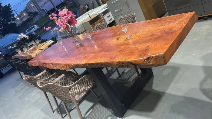 Mesa madeira maciça apenas prancha