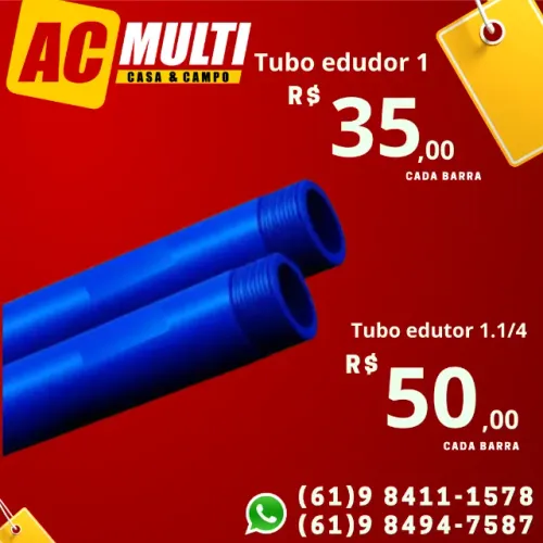 tubo edutor para poço artesiano