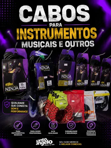 Cabos para instrumentos musicais e outros