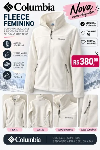 Original! Vendo fleece da Columbia feminino novo 