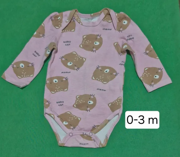 4 bodys manga longa menina 0-3m