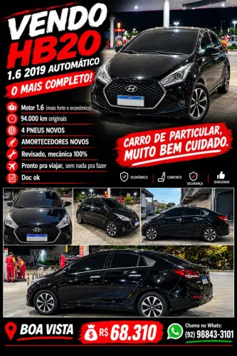 Hyundai HB20S Premium 1.6 Flex 16V Aut. 4P 2019