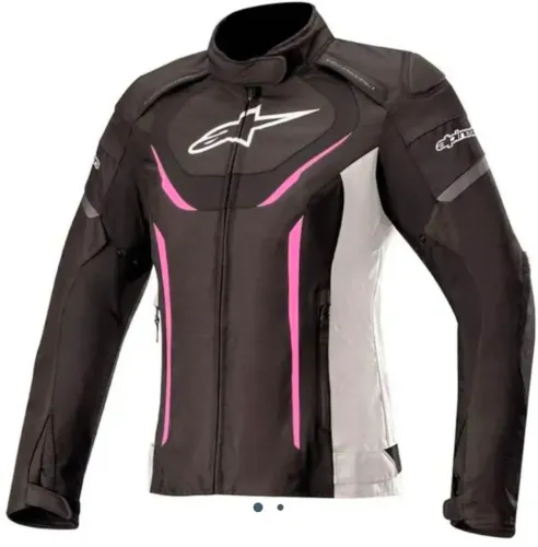 Jaqueta Alpinestars Stella T-Jaws Preto, Branco e Rosa