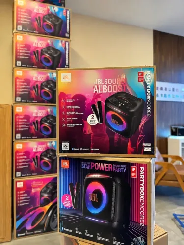JBL PartyBox Encore 2 com microfones, Modelo 2026, Lacrada, Garantia nacional fabricante 