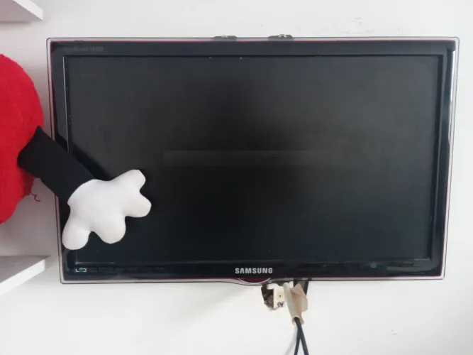 TV monitor Samsung 14 polegadas  usando. 
