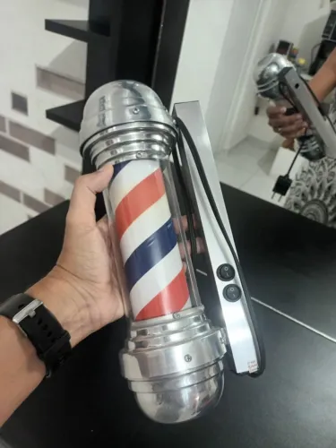 Barber Pole médio giratório de parede 