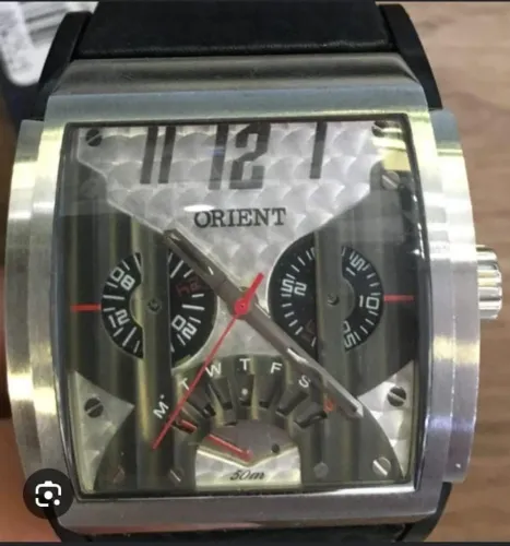 Relógio orient pulseira de couro 