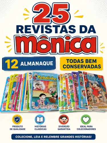 25 Revistas da Mônica Bem Conservada 