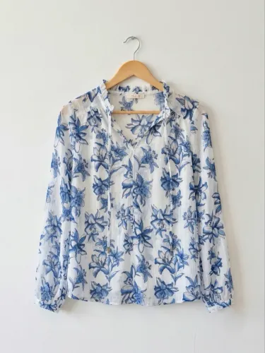bata feminina fsc floral azul pp
