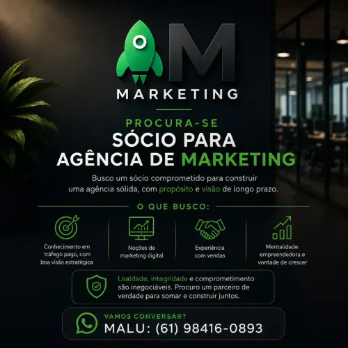 Sócio cristão para criação de agência de marketing digital