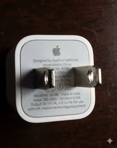 Carregador Tomada Apple iPhone 5W Original - Excelente Estado