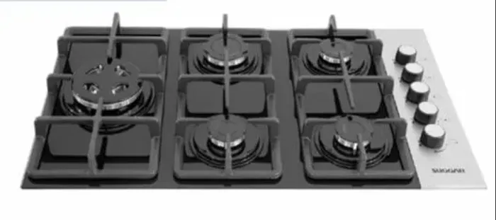 FOGÃO COOKTOP 5 BOCAS TRIPLA CHAMA LATERAL Dividimos Em Até 10x Sem Juros