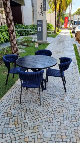 CJ DE MESA EM TRICÔ NÁUTICO