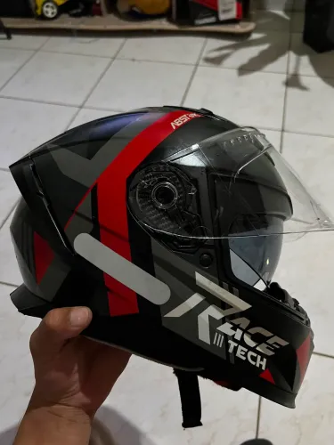 CAPACETE RACE TAMNHO 62, COM INTERCOMUNICADOR