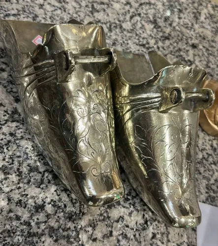 Alpaca sapatas bronze antiguidades 