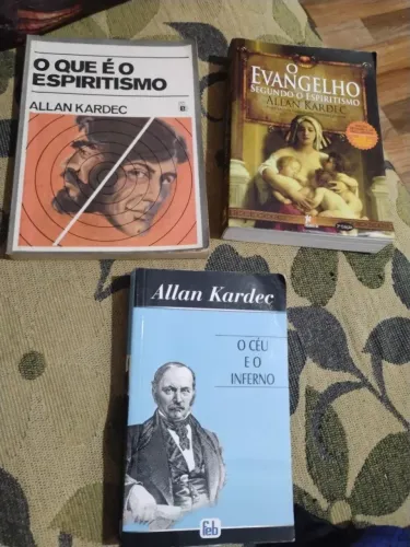 Livro espírita Allan Kardec  kit com 3 unidades 