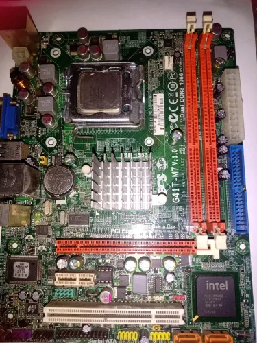 Kit placa mãe ECS - G41t-m7/ liga 775 com processador Pentium e5768.
