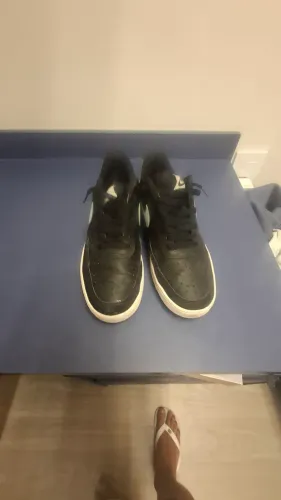 Tenis Court vision low preto e azul