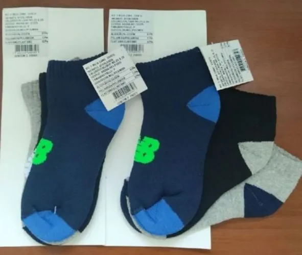 kit 3 pares de meia infantil nova new balance tamanho 25 ao 28 cano curto
