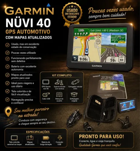 GPS Garmin nüvi Off-line - Trilha Camping Jipe Moto | Não é celular